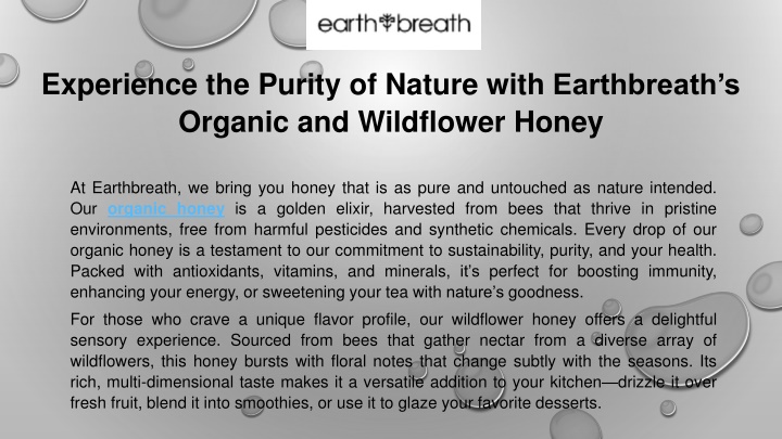 experience the purity of nature with earthbreath