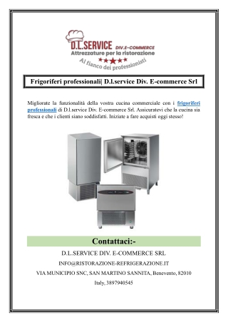 frigoriferi professionali d l service