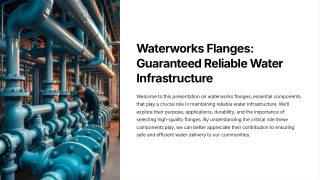 Flanges for Reliable connections: Secaure Leaks and prevent water crisis