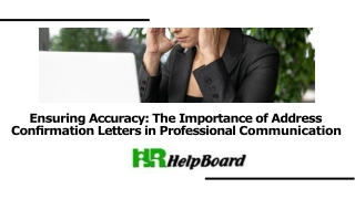 ensuring accuracy the importance of address