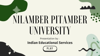 nilamber pitamber university presentation