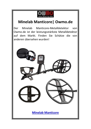minelab manticore owmo de