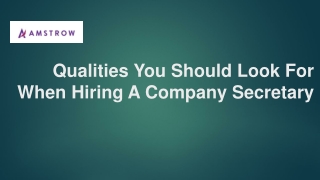 Qualities You Should Look For When Hiring A Company Secretary