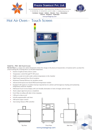 hot air oven pdf