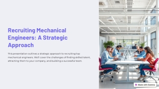 recruiting mechanical engineers a strategic