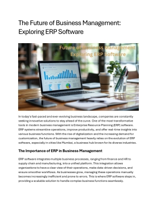 the future of business management exploring