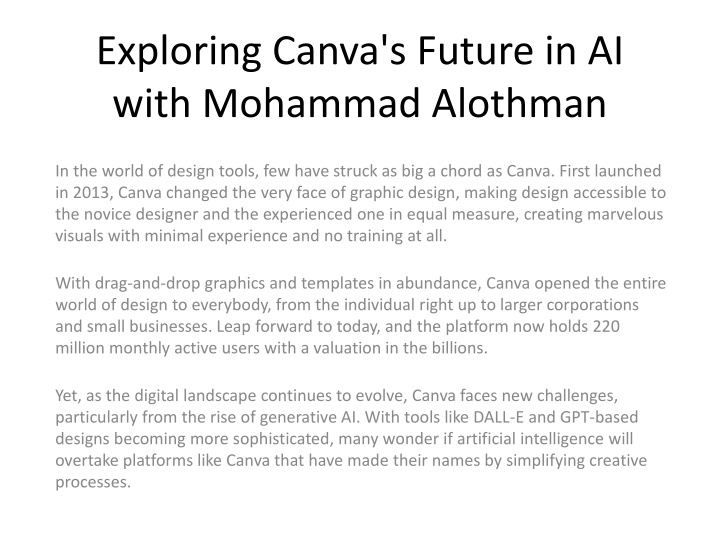 exploring canva s future in ai with mohammad alothman