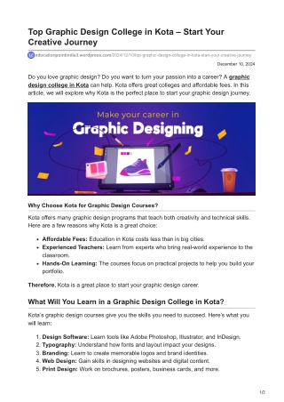 educationpointindia3.wordpress.com-Top Graphic Design College in Kota  Start Your CreativeJourney