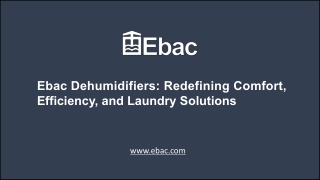 Ebac Dehumidifiers Redefining Comfort, Efficiency, and Laundry Solutions