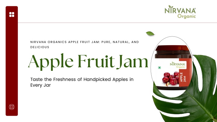 nirvana organics apple fruit jam pure natural