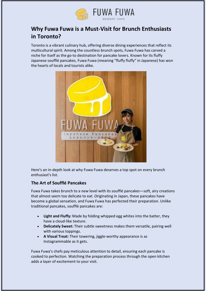 why fuwa fuwa is a must visit for brunch