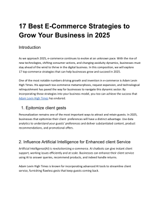 17 Best E-Commerce Strategies to Grow Your Business in 2025