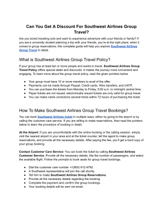 can you get a discount for southwest airlines