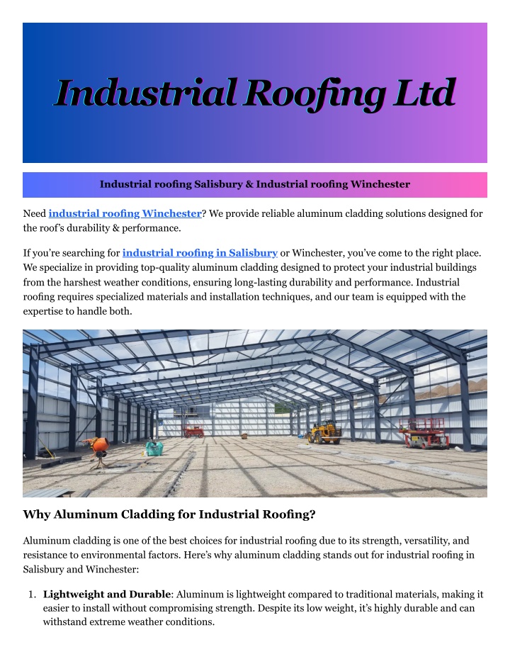 industrial roofing ltd industrial roofing