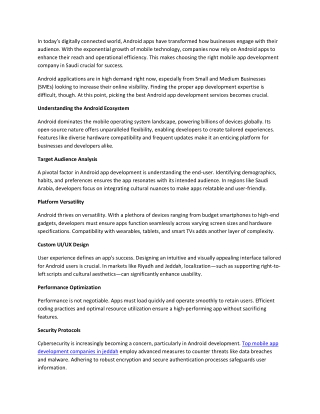 in today s digitally connected world android apps