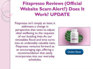 Fitspresso Reviews