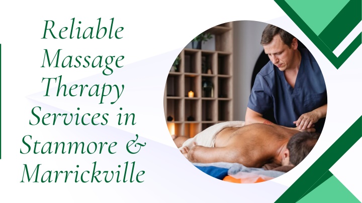 reliable massage therapy services in stanmore