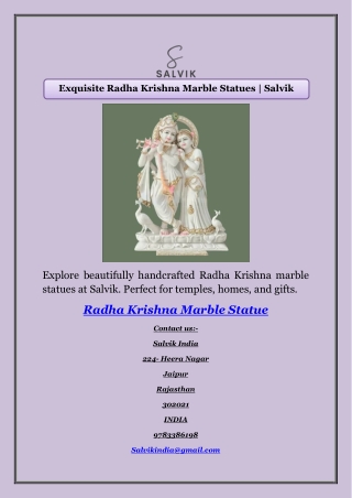 exquisite radha krishna marble statues salvik