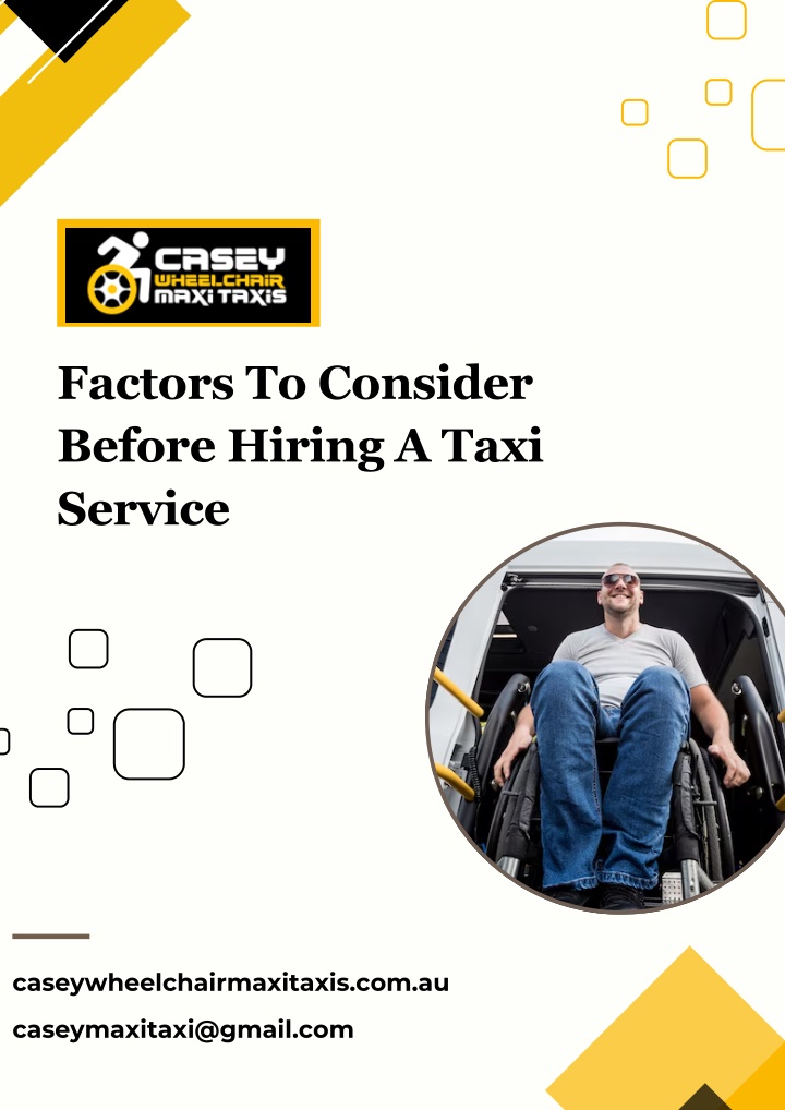 factors to consider before hiring a taxi service