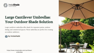 Large Cantilever Umbrella - Stylish Outdoor Shade for Patios & Gardens