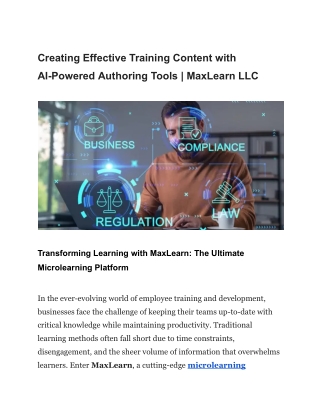 creating effective training content with