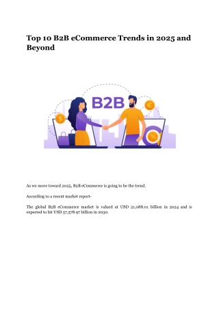 Top 10 B2B eCommerce Trends in 2025 and Beyond