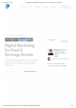 Food & Beverage Marketing Agency: Boost Your Brand Success with PixelCrayons™