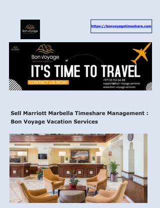 Sell Marriott Marbella Timeshare - Bon Voyage Vacation Services