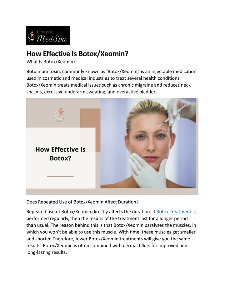 how effective is botox xeomin what is botox xeomin