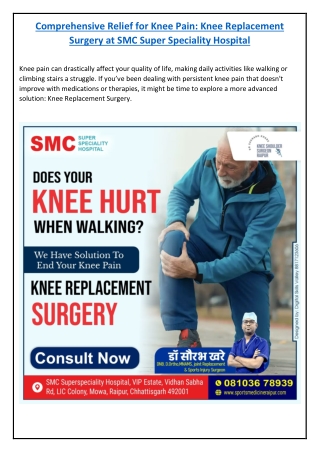 Comprehensive Relief for Knee Pain.docx - Dr Saurabh Khare