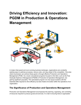 Driving Efficiency and Innovation_ PGDM in Production & Operations Management