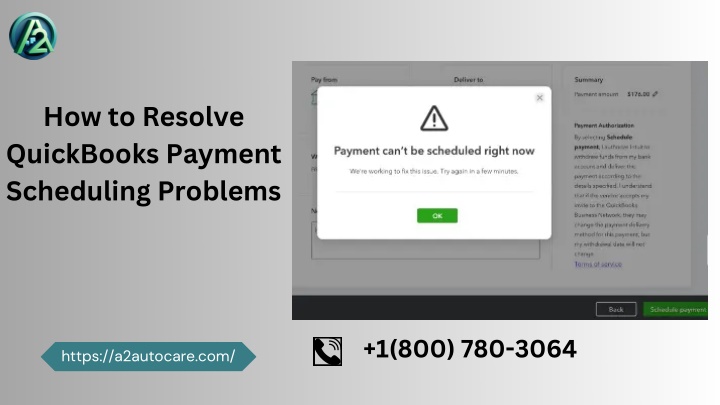 how to resolve quickbooks payment scheduling
