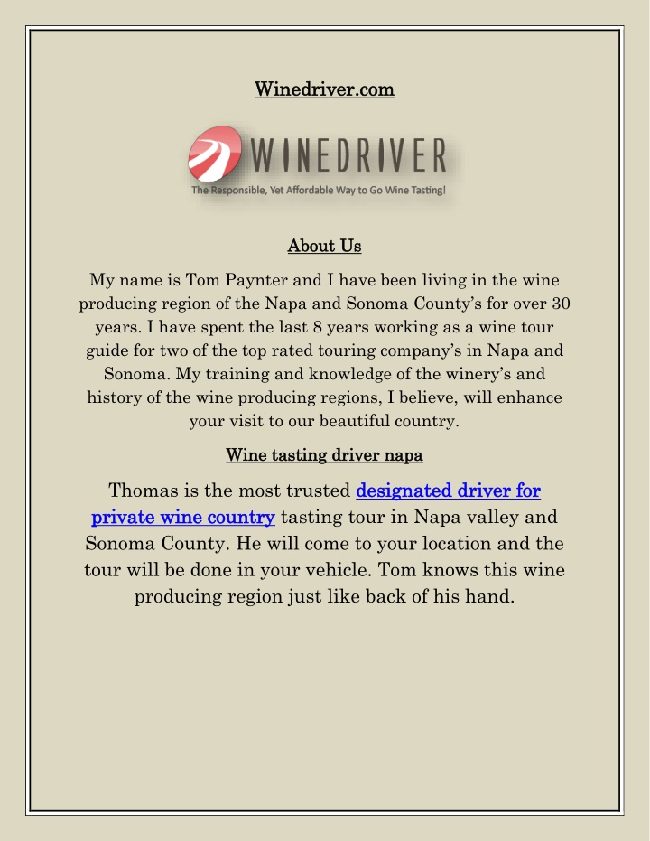 w winedriv inedriver co