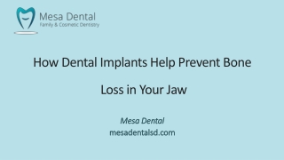 how dental implants help prevent bone loss in your jaw