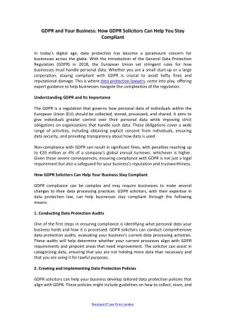 gdpr and your business how gdpr solicitors