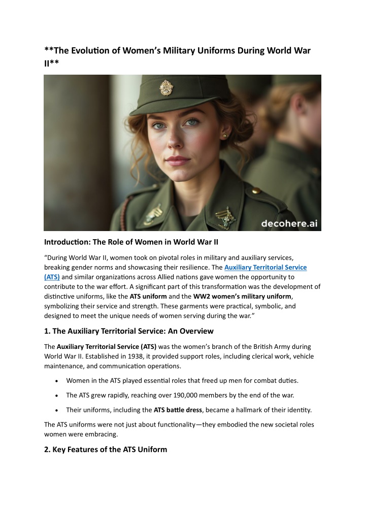 the evolution of women s military uniforms during