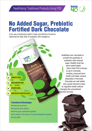 No Added Sugar Prebiotic Fortified Dark Chocolate