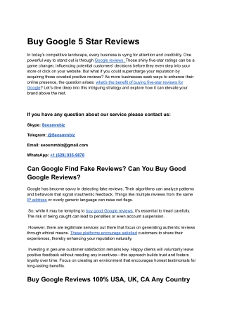 Potential Uses for Buy Google 5 Star Reviews