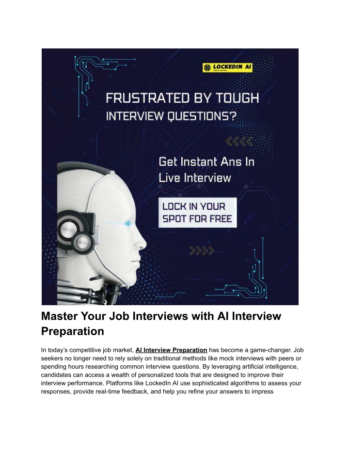 master your job interviews with ai interview