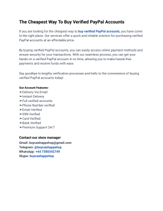 How to Buy Verified PayPal Accounts safely in This Year?
