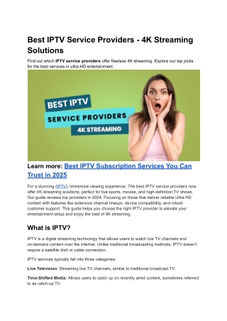 best iptv service providers 4k streaming solutions