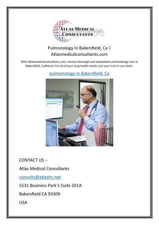 pulmonology in bakersfield