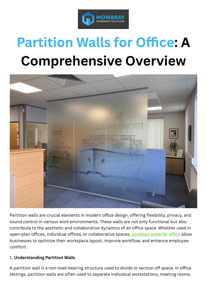 partition walls for o ce a comprehensive overview