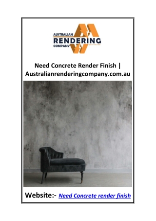 Need Concrete Render Finish  Australianrenderingcompany.com.au