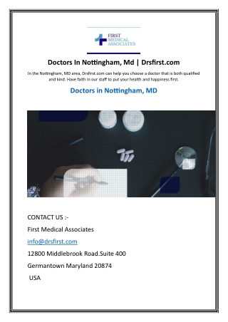 Doctors In Nottingham, Md | Drsfirst.com