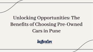 Drive Your Dream Car Pre-Owned Cars in Pune