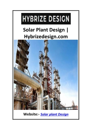 Solar Plant Design  Hybrizedesign.com