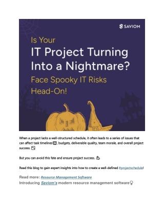 Is your IT project turning into a nightmare &  Face spooky IT risks head on slideserve