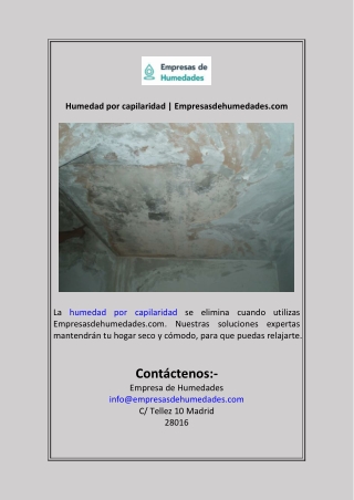 qHumedad por capilaridad  Empresasdehumedades.com