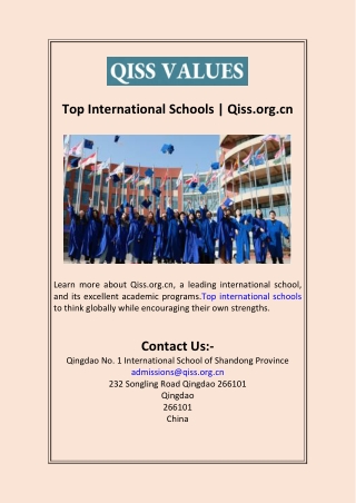 Top International Schools  Qiss.org.cn